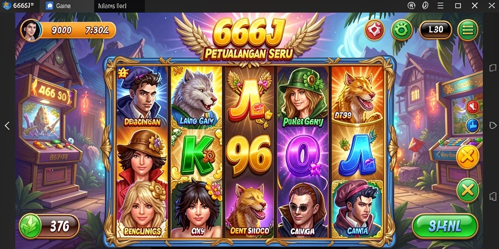 Tampilan menarik dari gameplay Slot di 666J.