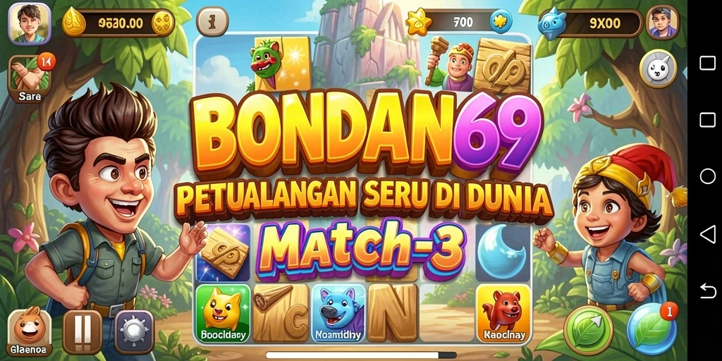 Tampilan menarik gameplay di <strong>BONDAN69</strong> dengan kombinasi warna-warni.