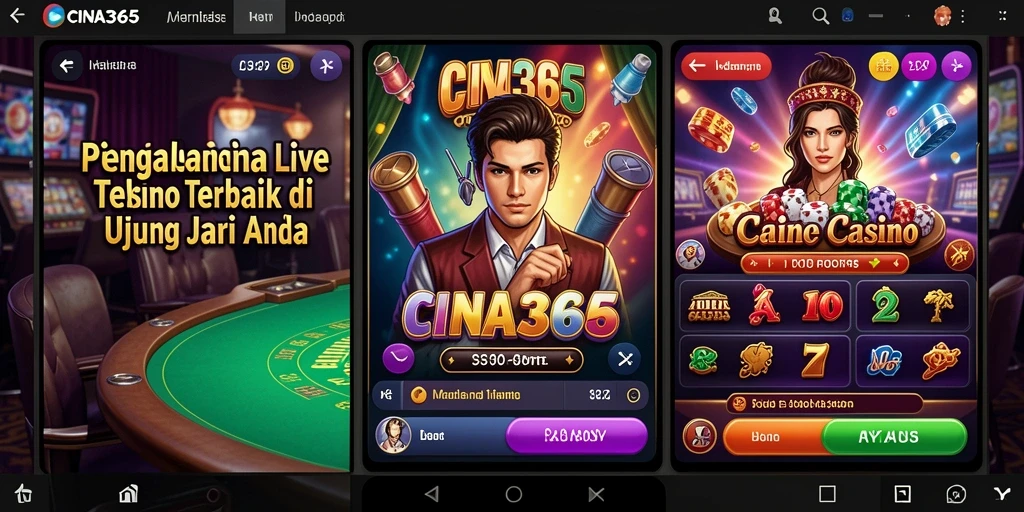 Tampilan menarik dari gameplay Live Casino di CINA365.