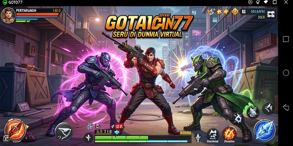 Gameplay seru GOTO77 dengan pertarungan epik antara karakter yang beragam.