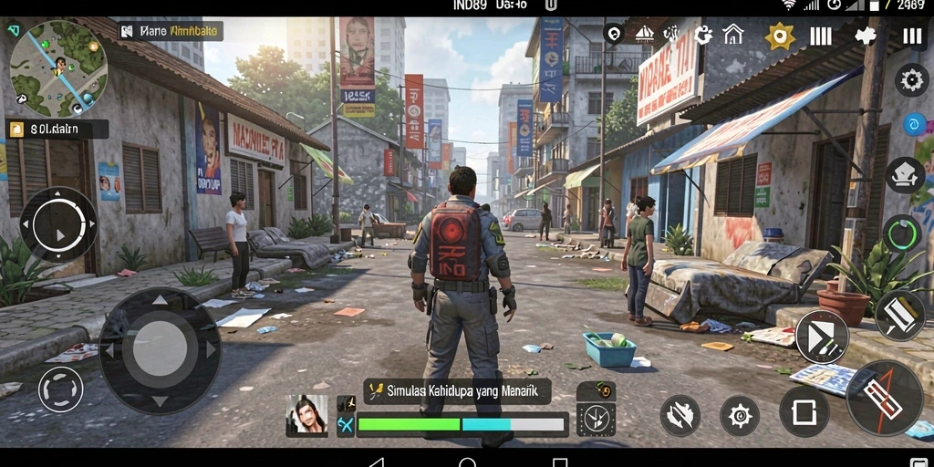Tampilan gameplay <strong>IND89</strong> yang menarik dan interaktif dalam simulasi kehidupan.