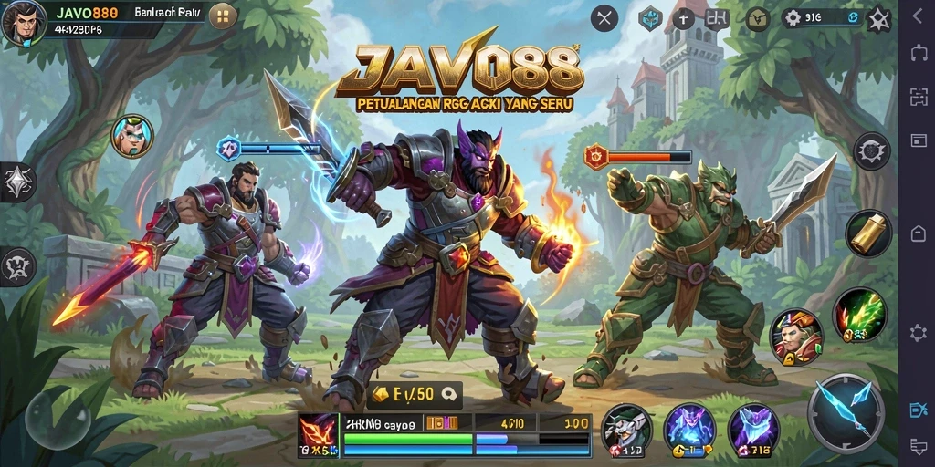 Tampilan gameplay ARPG yang seru dalam JAVO88.