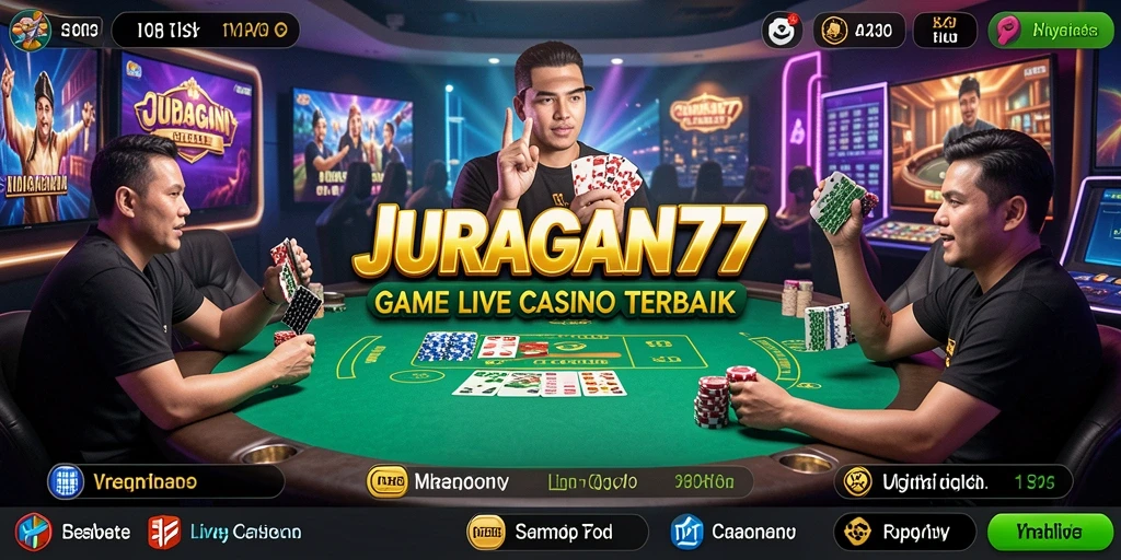 Screenshot JURAGAN77 menampilkan sesi permainan Live Casino yang menarik.