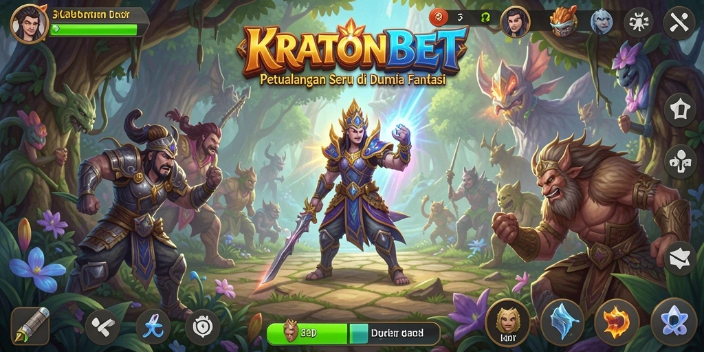 Tampilan utama gameplay KRATONBET dengan petualangan menakjubkan.