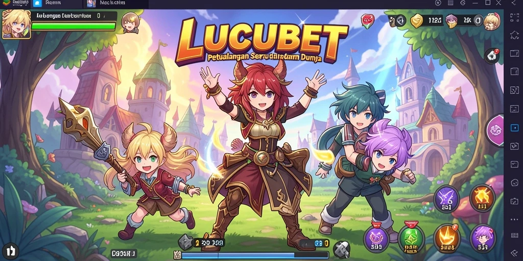 Screenshot dari gameplay LUCUBET yang menampilkan aksi seru dan karakter Anime.