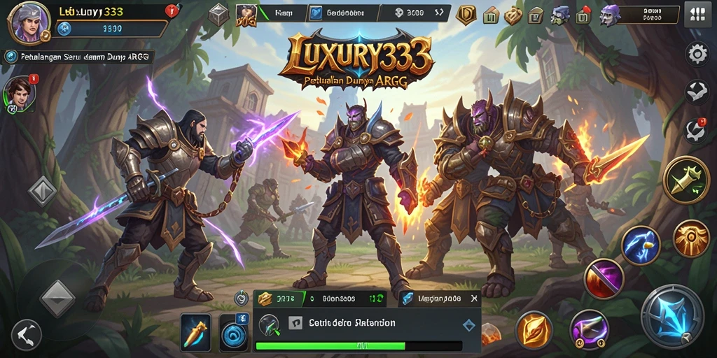 Tampilan gameplay seru LUXURY333 dalam pertempuran ARPG.