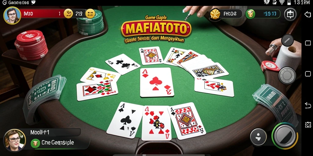 Screenshot gameplay MAFIATOTO yang menunjukkan momen seru bermain Gaple.