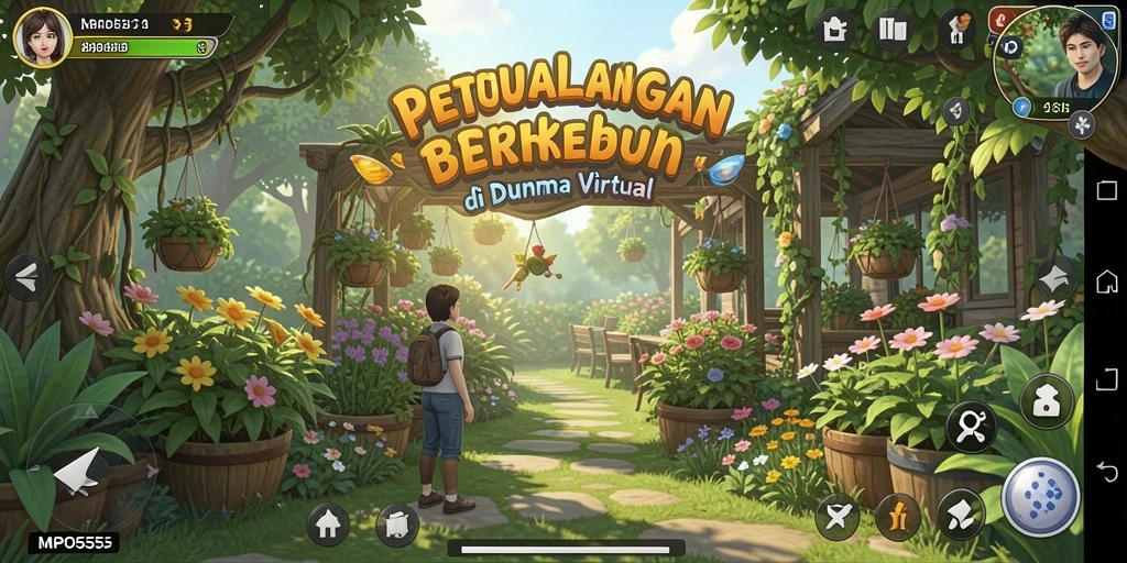 Tampilan gameplay MPO555 yang menarik saat berkebun.