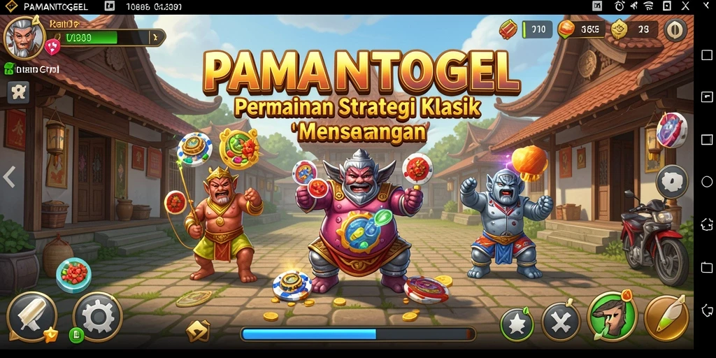 Screenshot gameplay PAMANTOGEL yang menunjukkan strategi dan taktik.