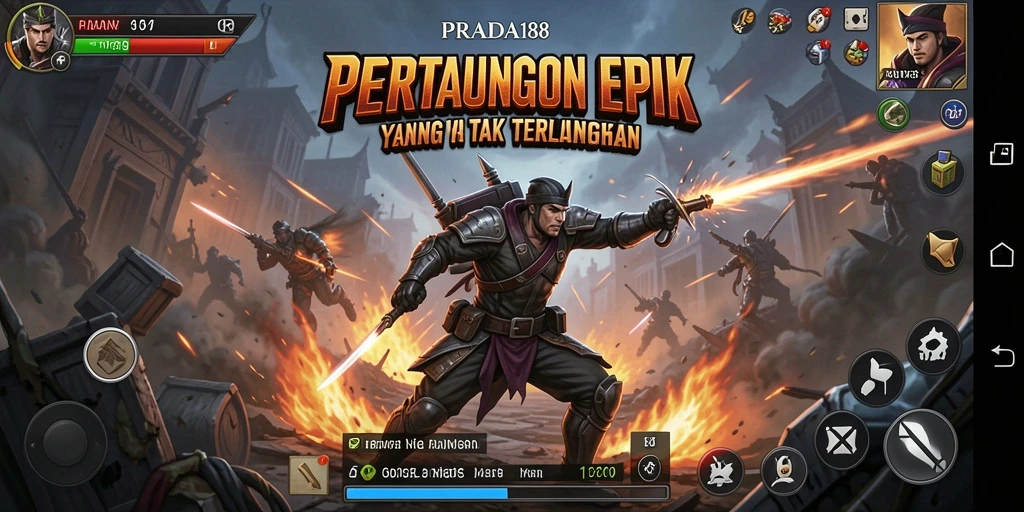 Tangkapan layar gameplay PRADA188 yang menggambarkan aksi pertarungan yang mendebarkan.