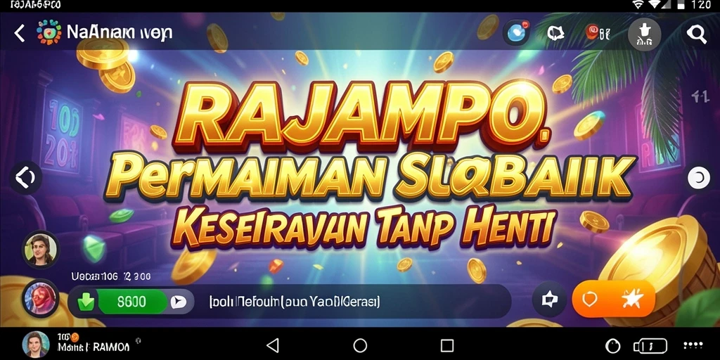 Screenshot menampilkan gameplay seru dari RAJAMPO slot.