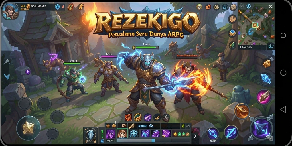 Gameplay seru dan menantang dalam ARPG REZEKIGO.