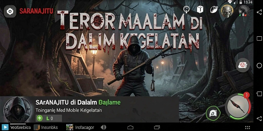 Tampilan gameplay menegangkan dengan suasana mencekam.