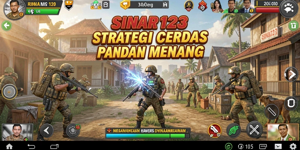 Screenshot gameplay SINAR123 menunjukkan pertempuran strategis yang seru.