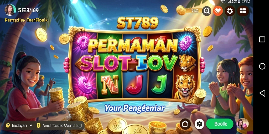 Tampilan gameplay slot ST789 yang penuh warna dan menarik.