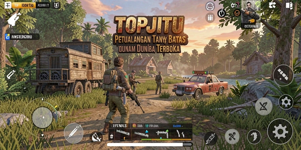 Tampilan gameplay menarik di dunia terbuka TOPJITU.