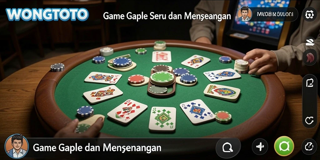 Gameplay seru Gaple di WONGTOTO dengan pemain aktif.